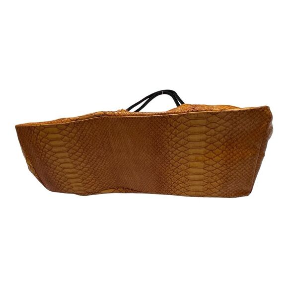 Big Buddha | Large Yellow Braided Handles Satchel Purse Bag - Picture 5 of 11